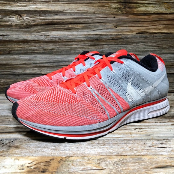 Nike Other - Nike Flyknit Trainer Gray Orange Running Shoes Men